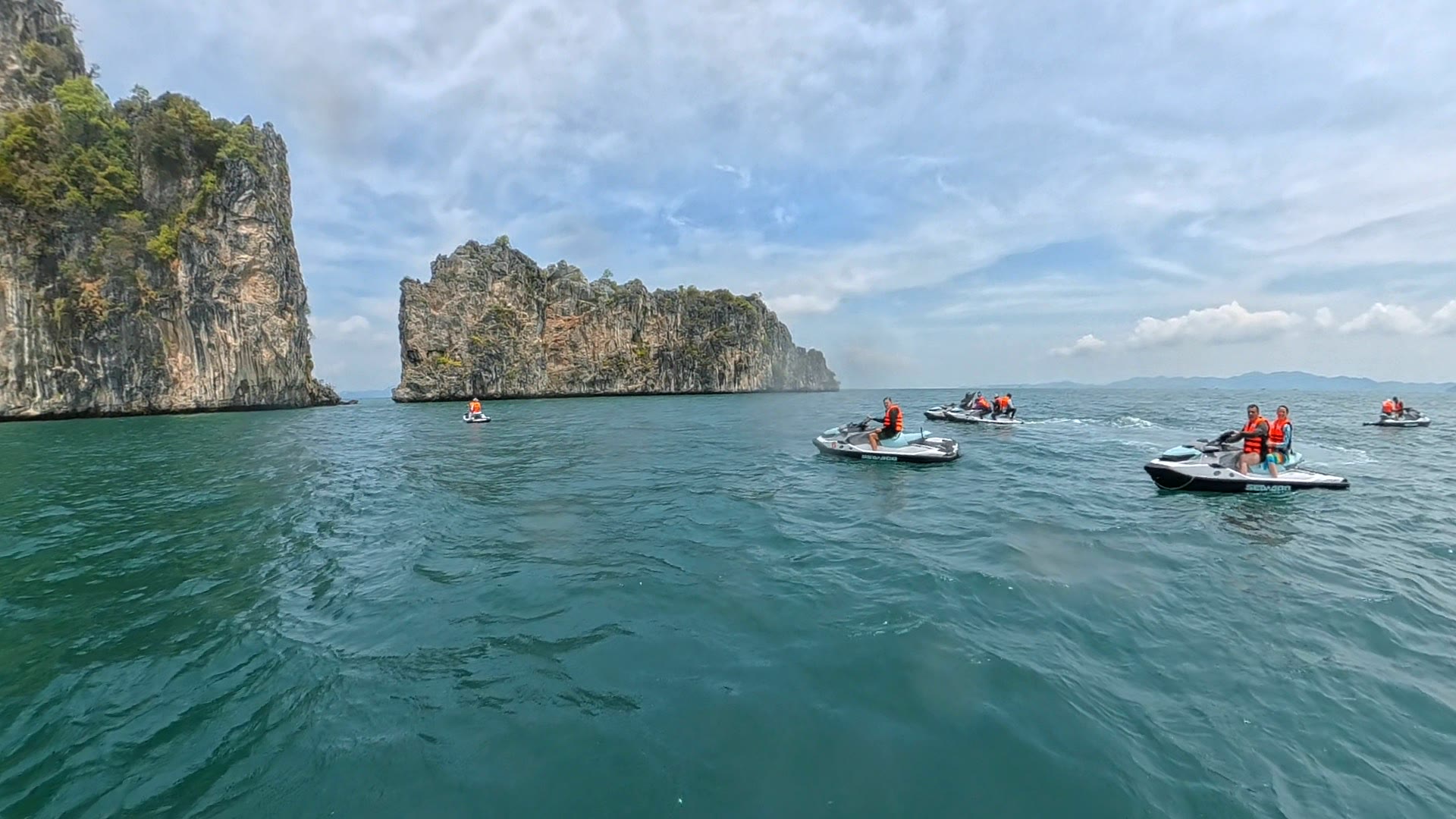 Jet ski group near Phuket islands